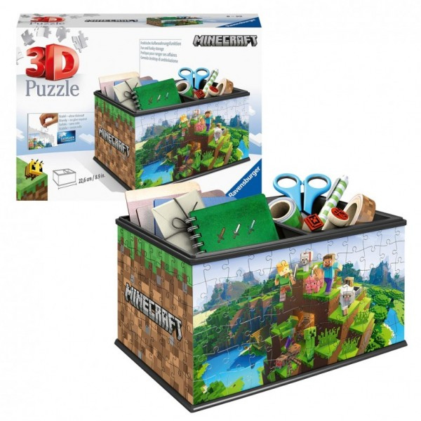 puzzle 3d minecraft storage box  ( ravensburger - 11286 )