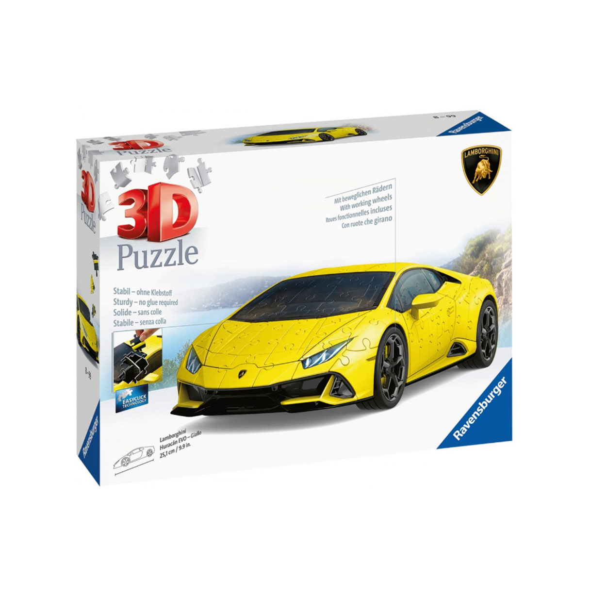 puzzle 3d 156 lamborghini huracan amarillo (ravensburger -11562)