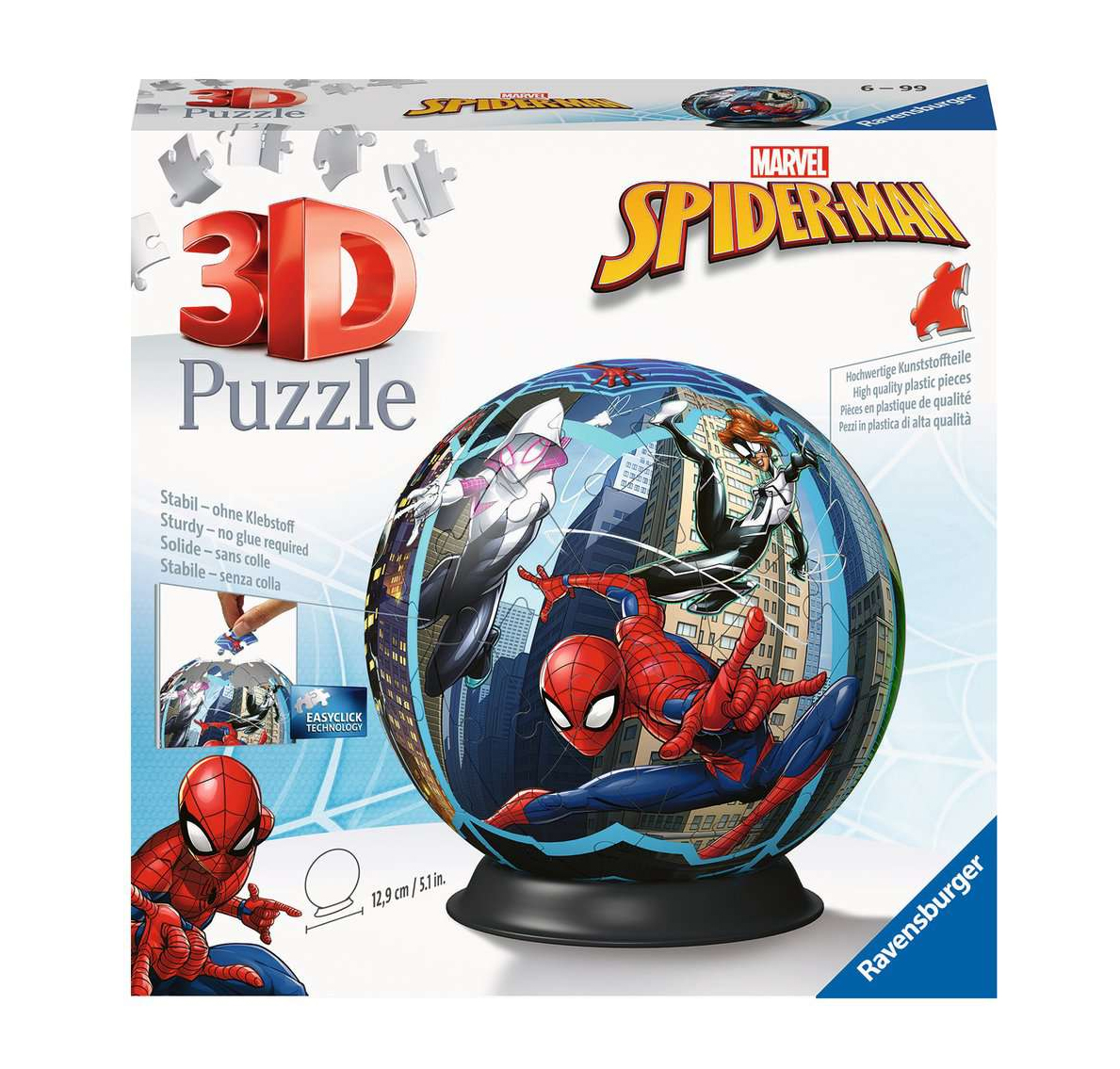 puzzle ball 3d 72 piezas spiederman  ( ravensburger - 11563 )