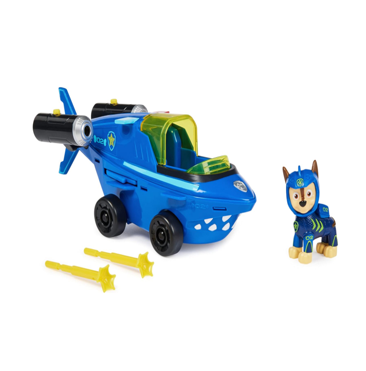 paw patrol vehiculo aqua pups chase (spin master - 6066140)