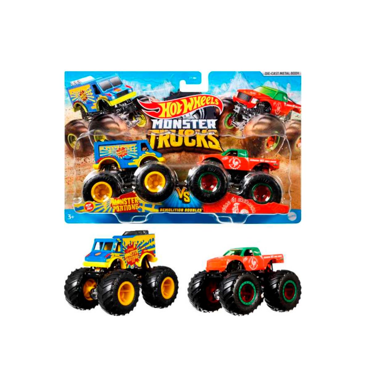 hot wheels monster truck pack 2 surtidos (mattel - fyj64 )