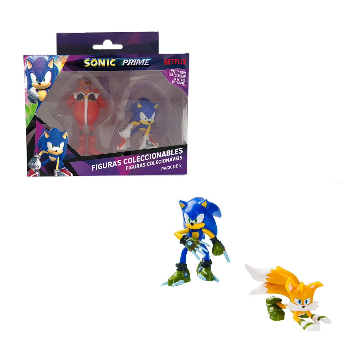 sonic figuras pack de 2 surtidas (bizak - 64112001)