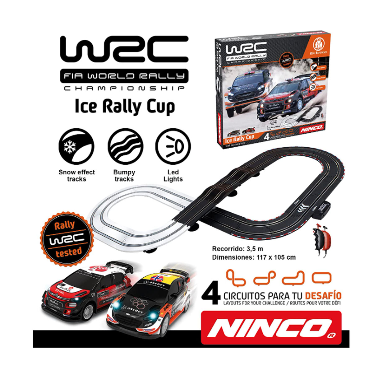 ninco circuito wrc ice rally cup 1/43 (fabrica de juguetes - 91000)