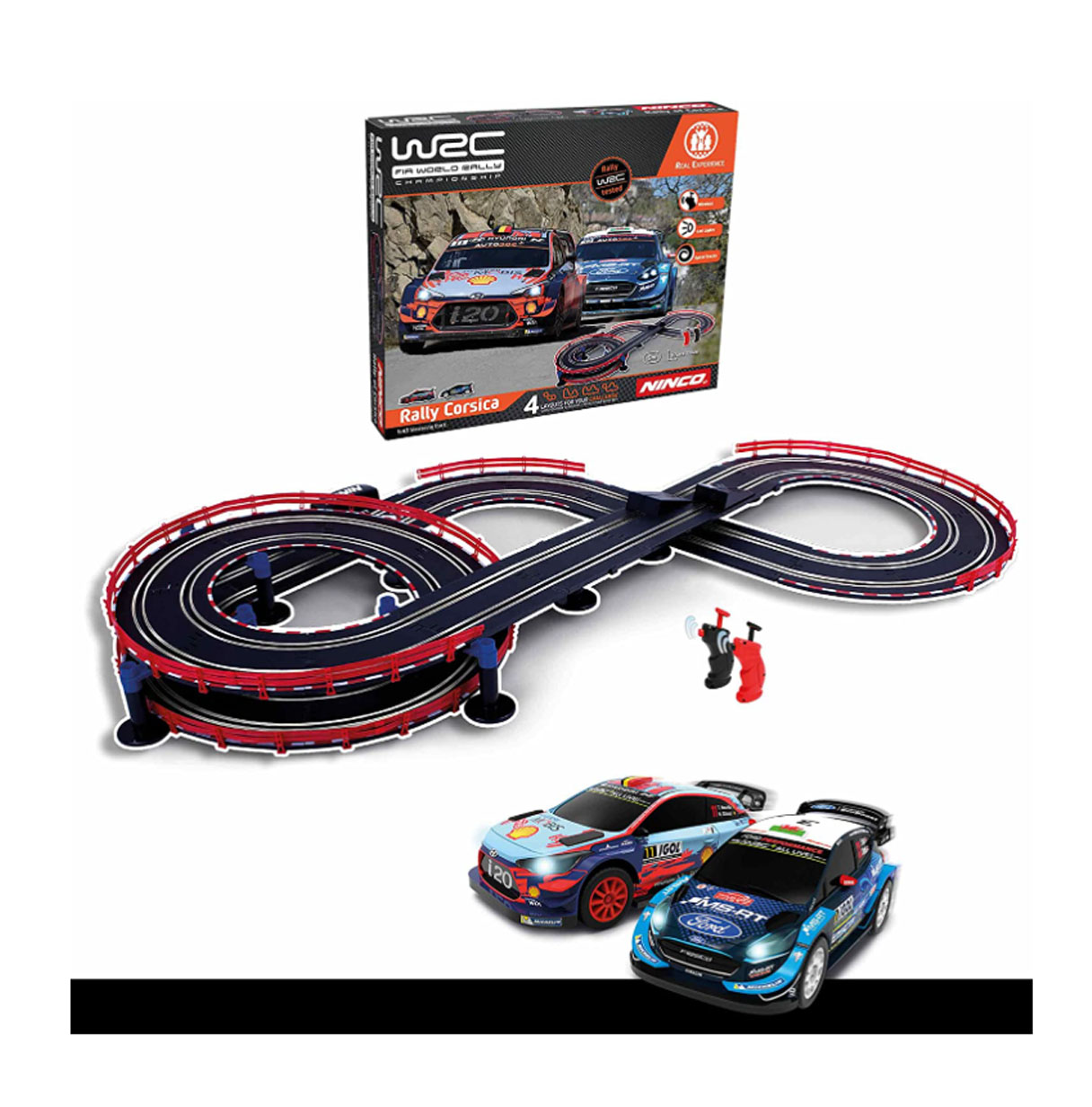 ninco circuito wrc rally corsica 1/43   (fabrica de juguetes - 91012)