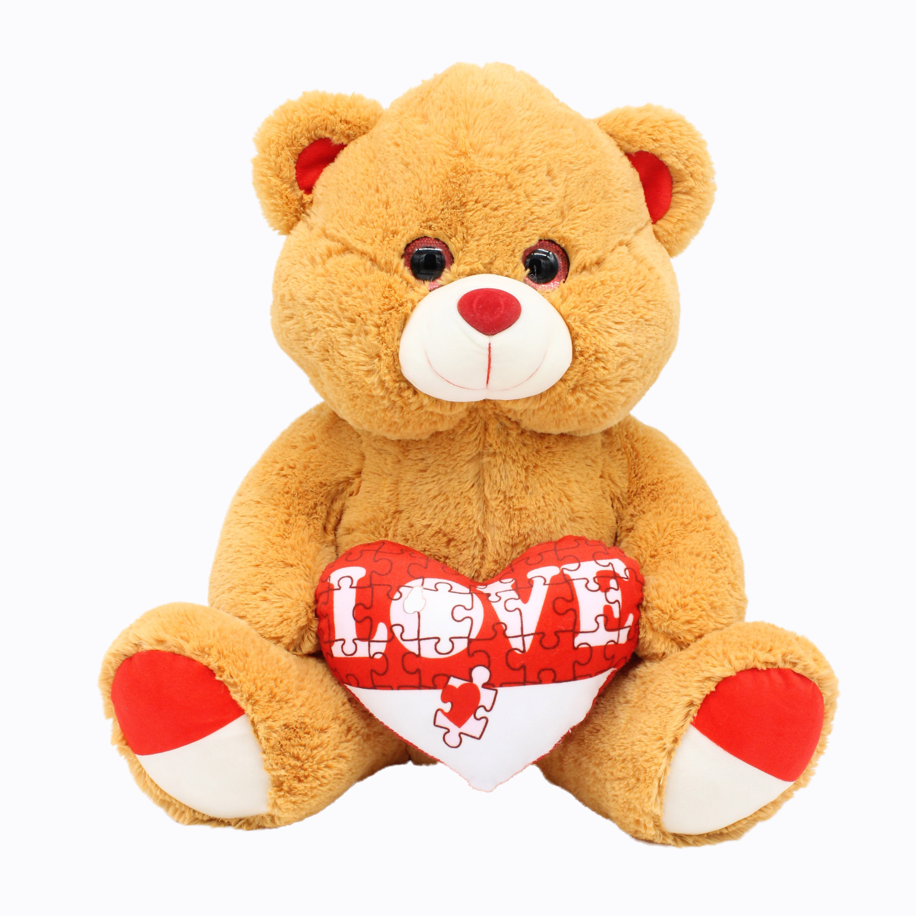 peluche oso corazon 40 cm puzzle (grupo moya - 16403)