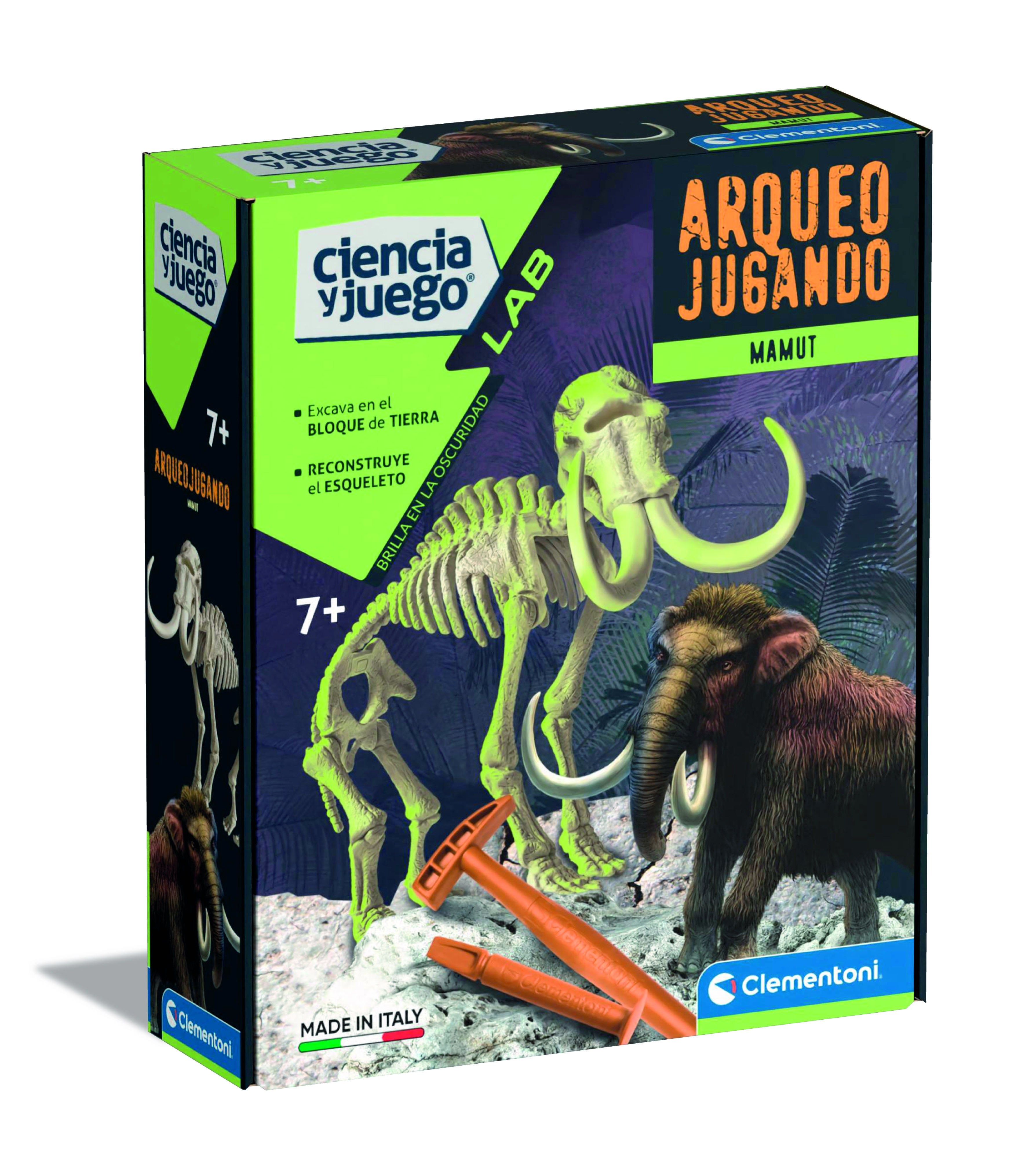 arqueojugando mamut fluorescente