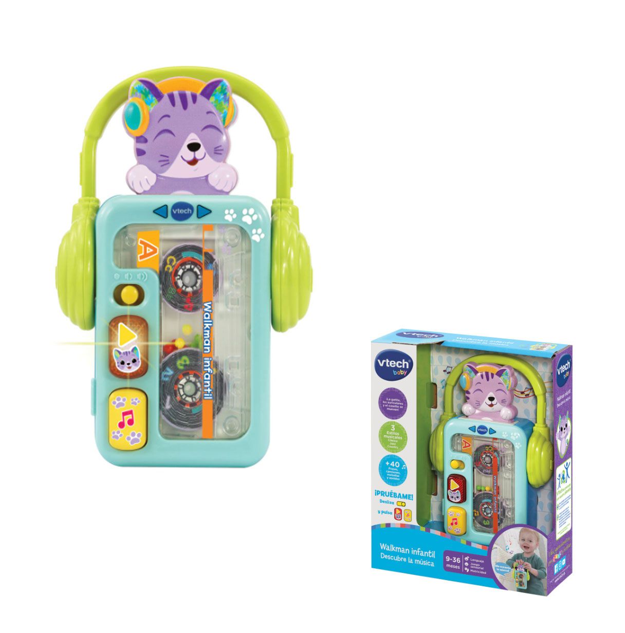 vtech walkman infantil descubre musica (561022)