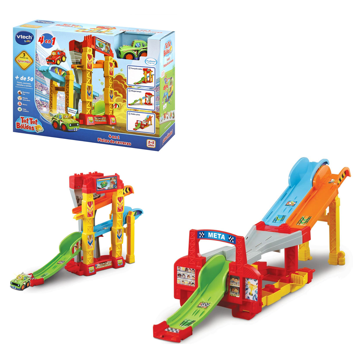 vtech tut tut bolidos 4 en 1 pista  (556522)