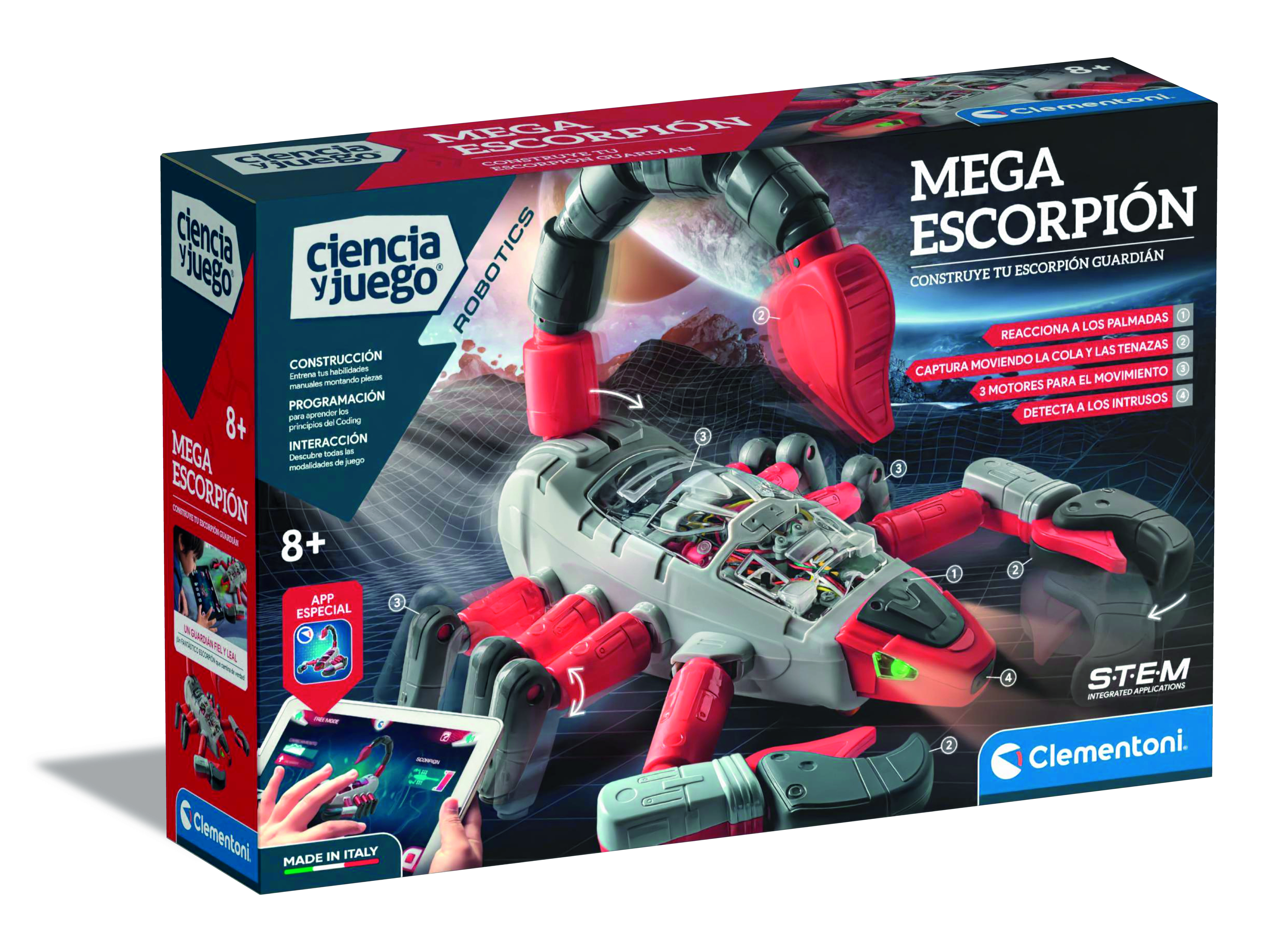 ciencia y juego robotics mega escorpion (clementoni - 55433)