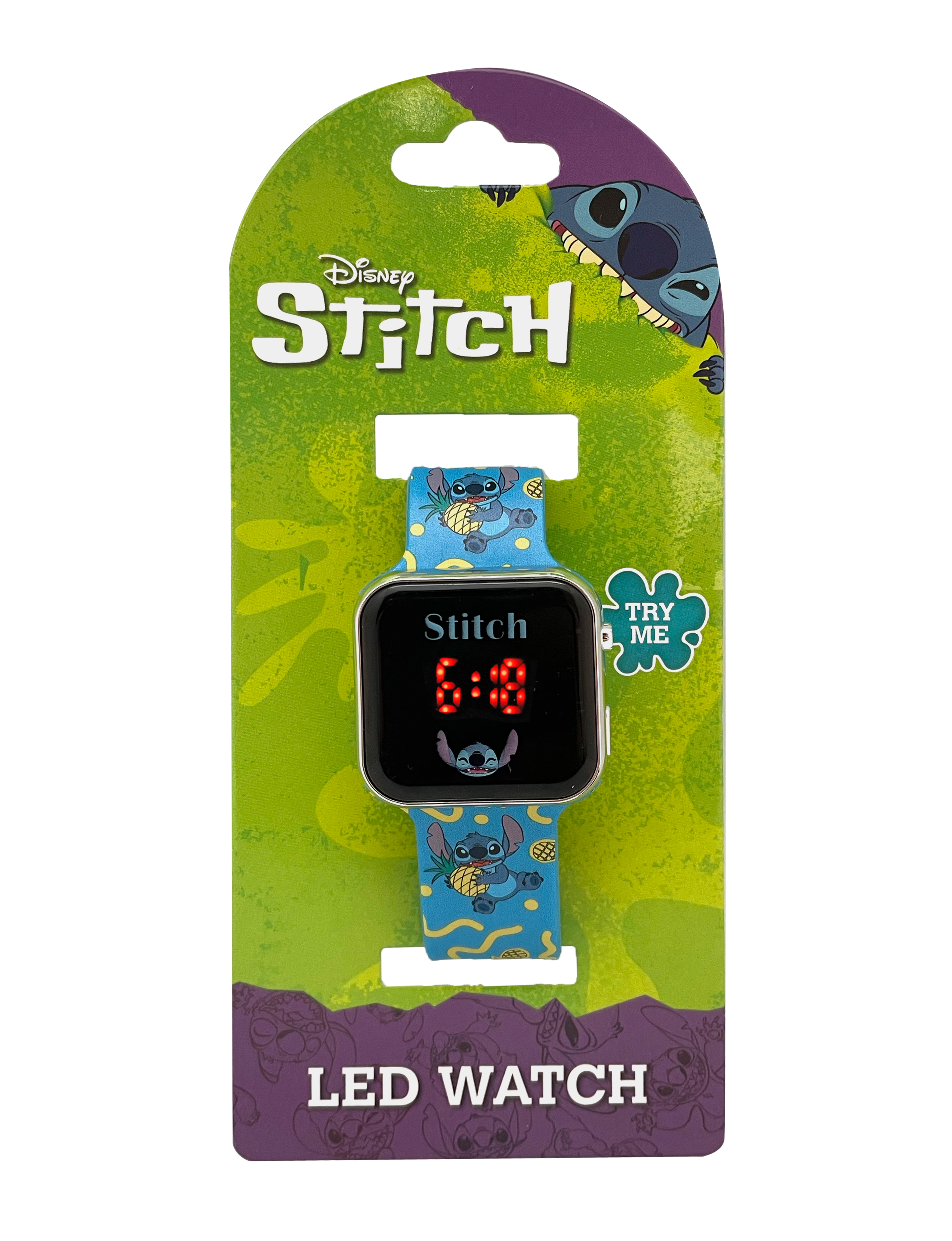 stitch reloj led (kids licensing - las4038)