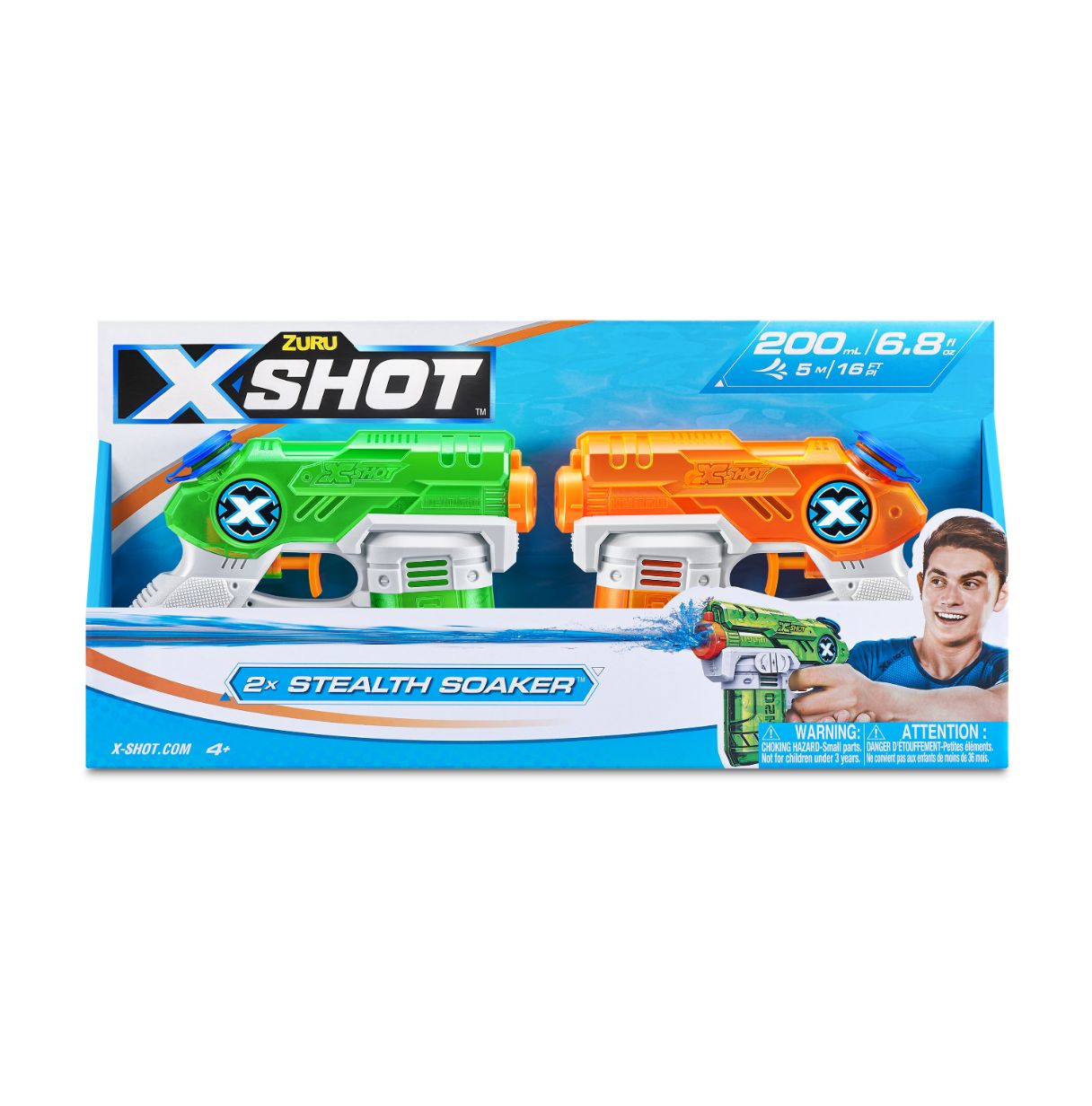 x-shot doble pistola de agua stealth (zuru - 01227)