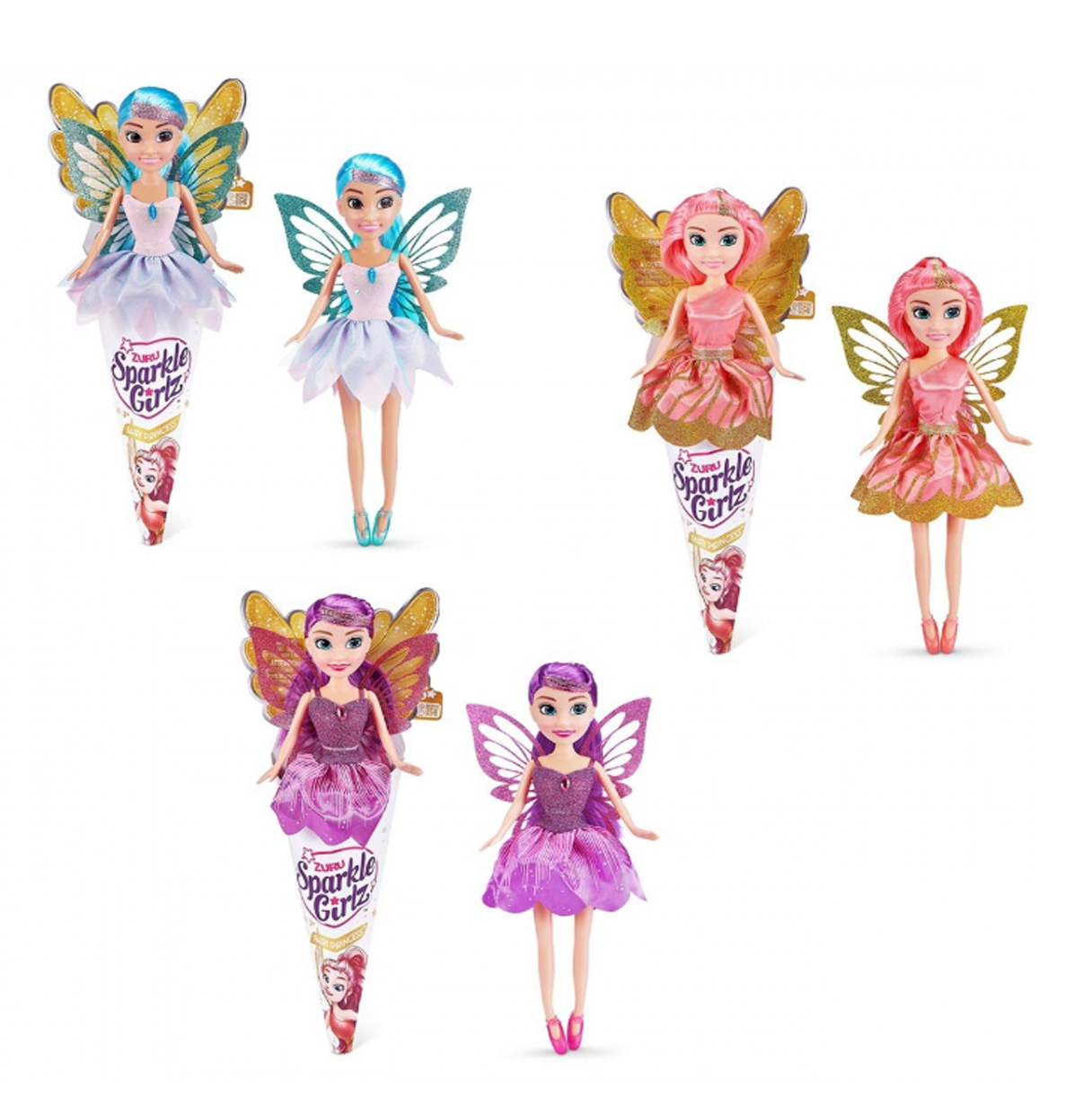 zuru sparkle girlz muñeca fairy surtidas (10006bq5)