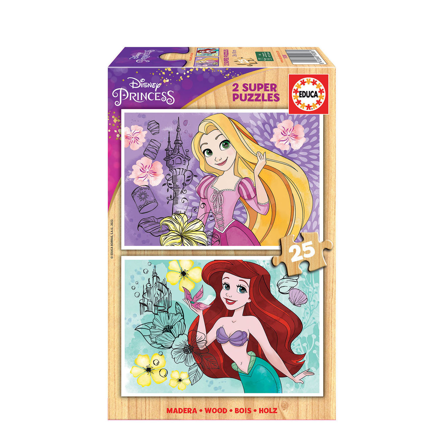 puzzle 2x25 pzas disney princess (educa - 19288)