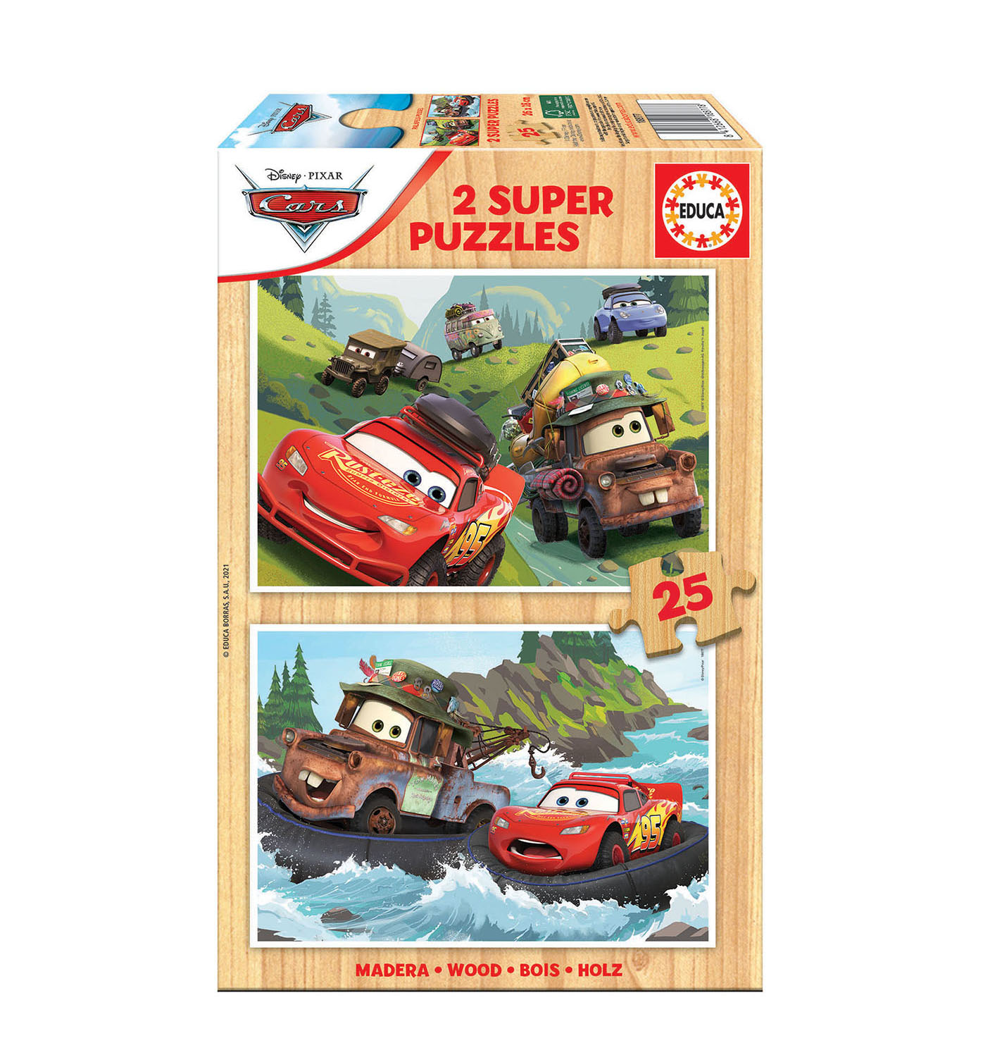 puzzle 2x25 piezas cars (educa - 18877)