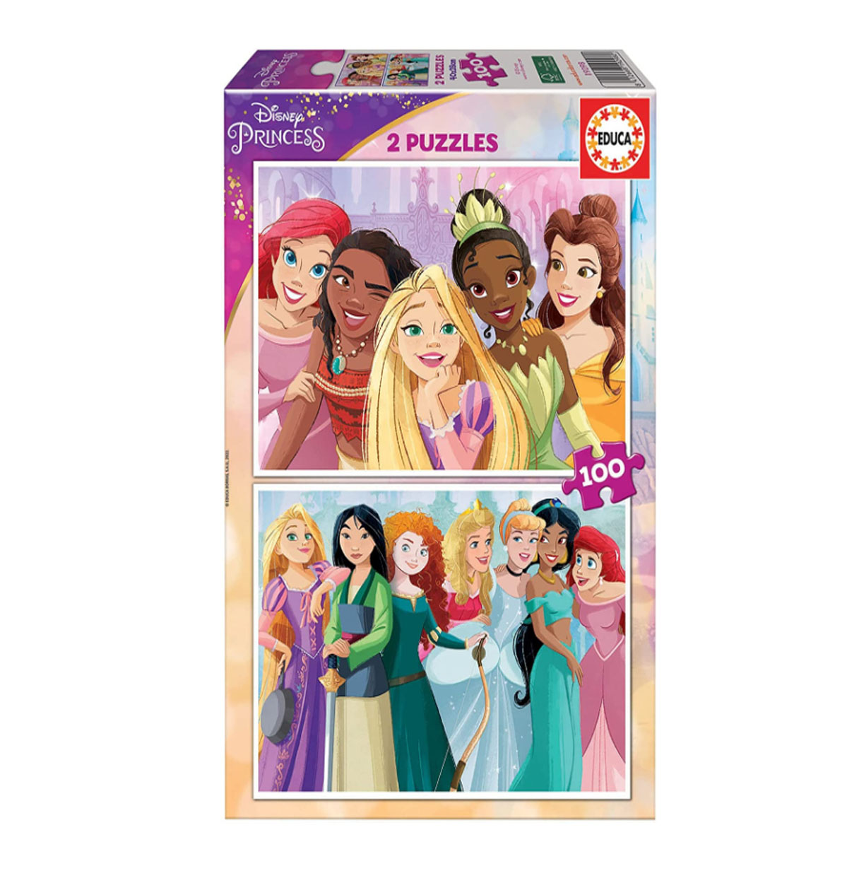 puzzle 2x100 pzas disney princess  (educa - 19298)