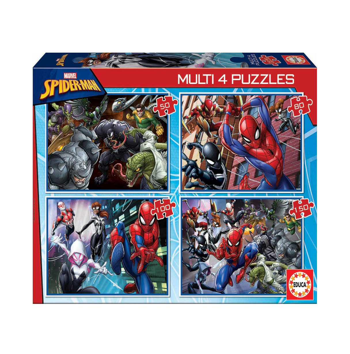 puzzle multi 4 spiderman (educa - 18102)