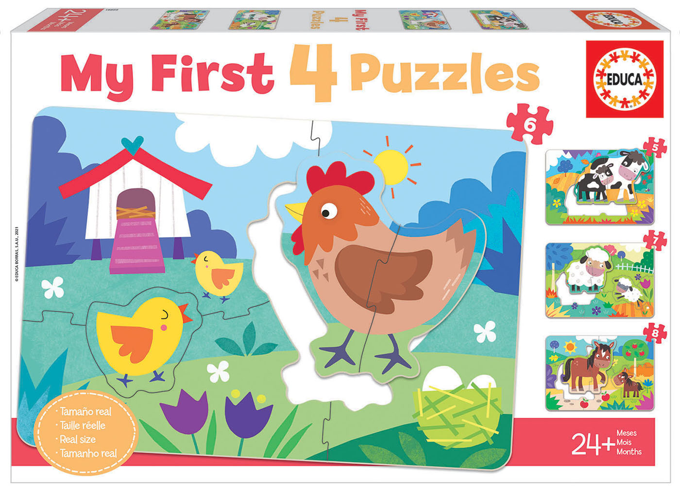 puzzle 5-6-7-8- pzas mamas y bebes (educa - 18899)