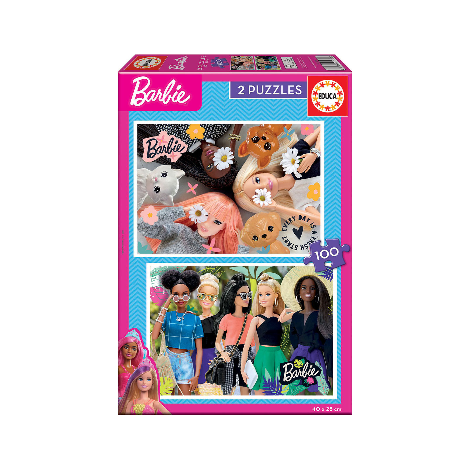 puzzle 2x100 pzas barbie   (rduca - 19300)