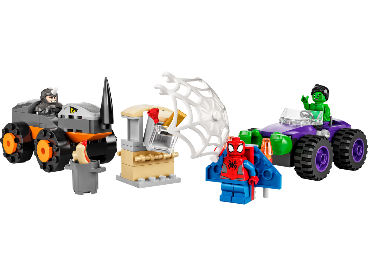 lego spidey camiones combate hulk y rino. (10782)