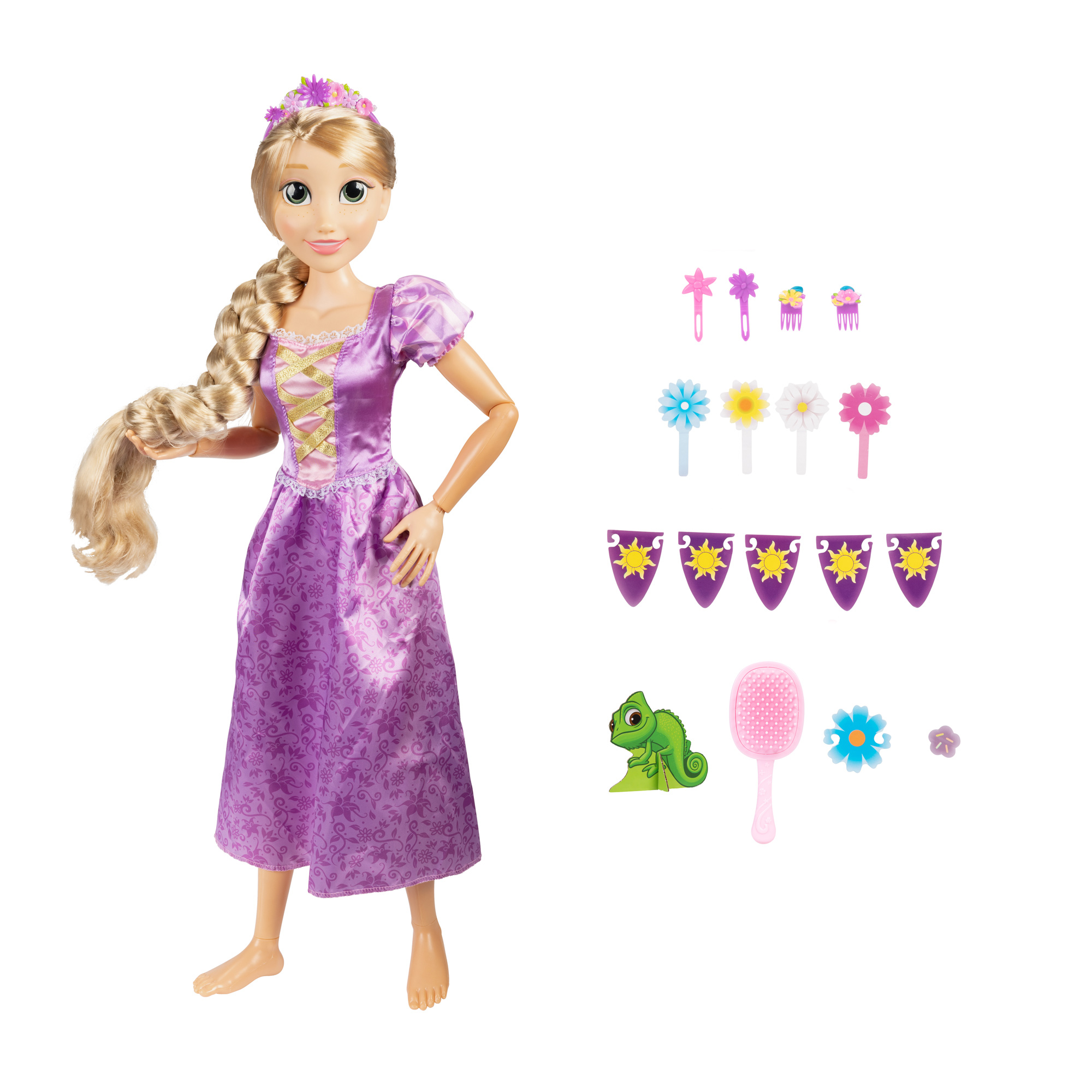 disney princess muñeca rapunzel 80 cm ( jakks pacific - 223574)