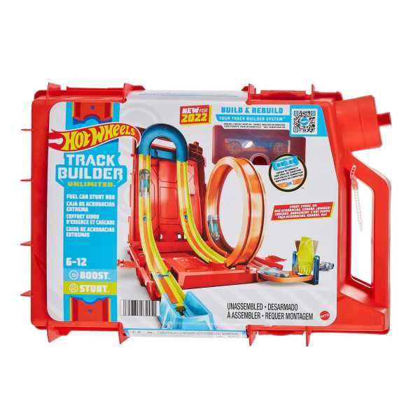 hot wheels track builder bidon acrobacia (mattel - hdx78)