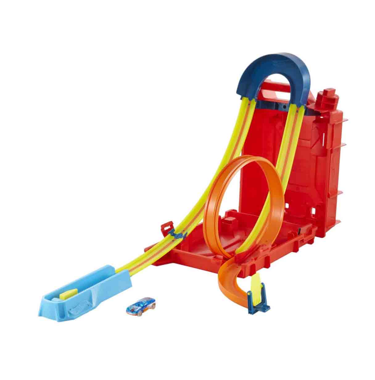 hot wheels track builder bidon acrobacia (mattel - hdx78)