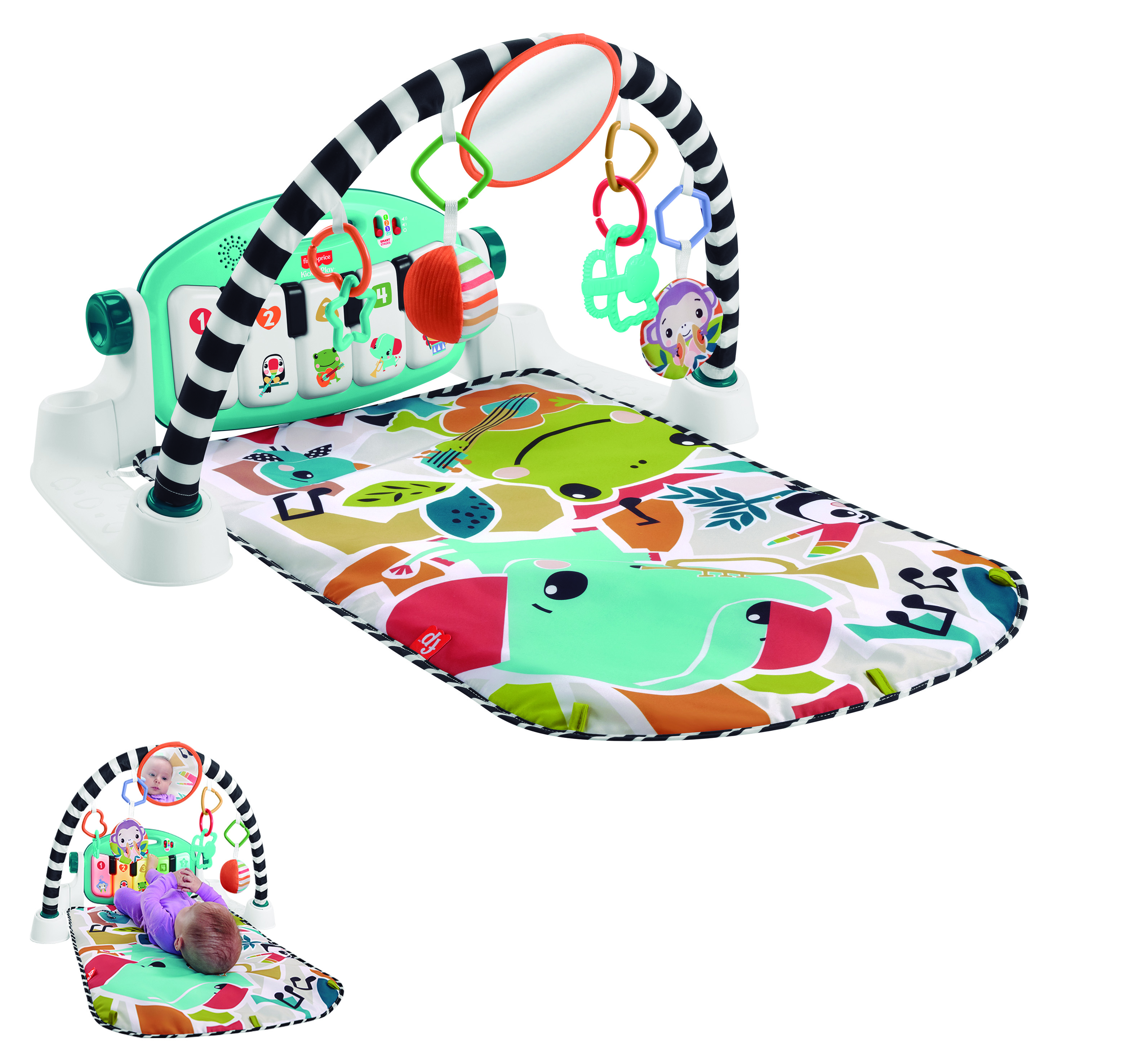 fisher-price alfombra piano luces sonido (mattel - hwy54)