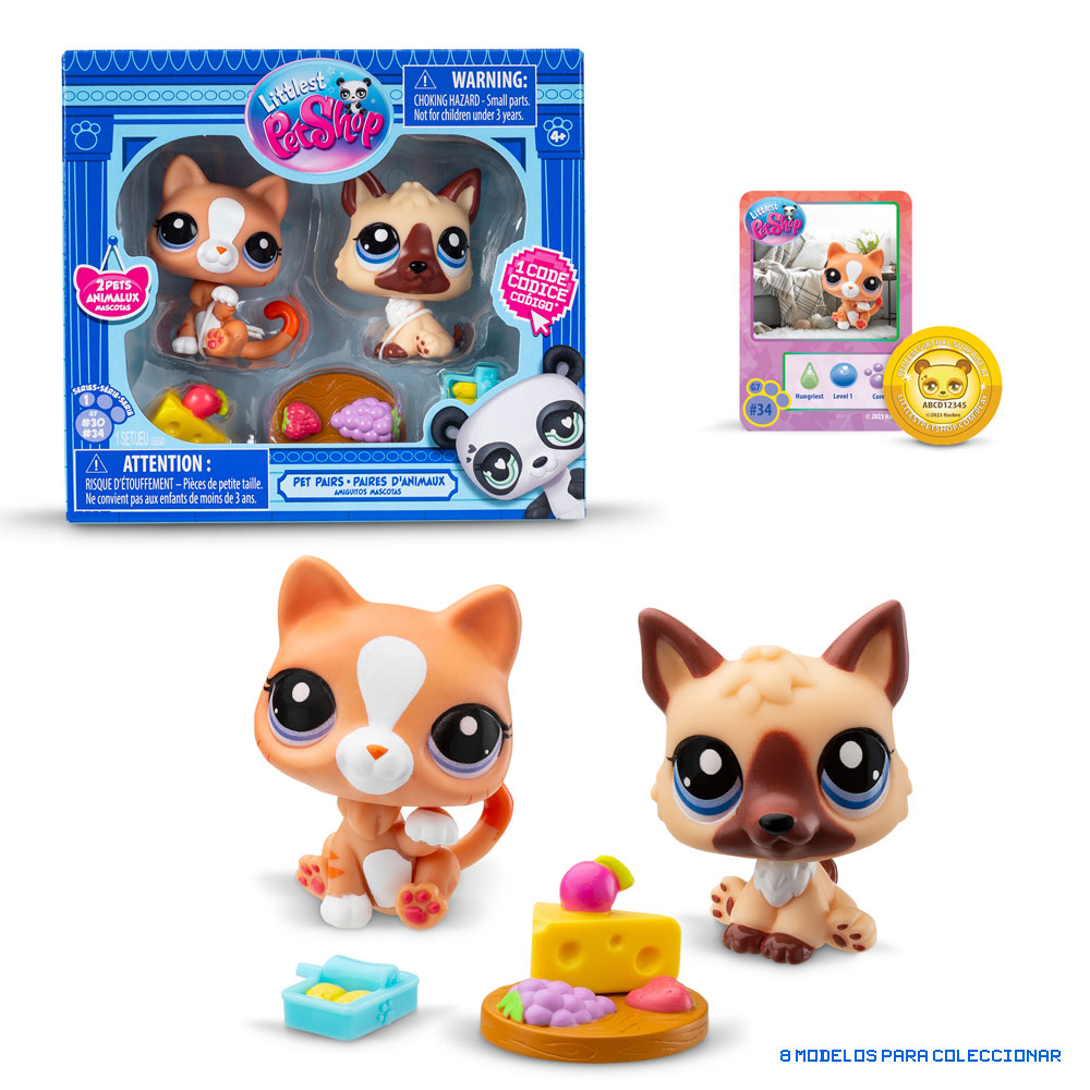 littlest pet shop pack 2 mascotas surtidas ( bandai - bf00525)