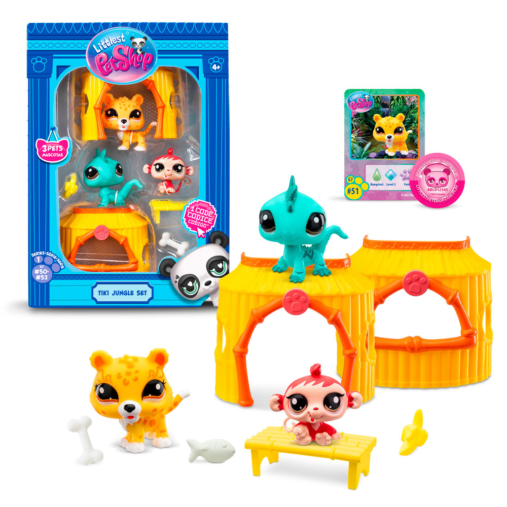 littlest pet shop tiki jungle set  ( bandai - bf00515 )