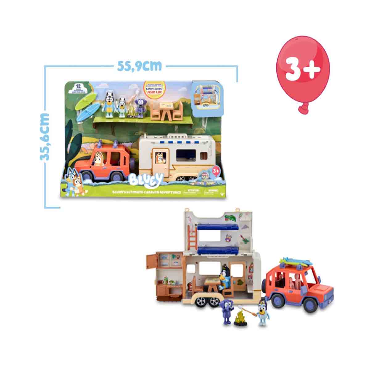 bluey  set cruiser + campervan ( famosa - bly53000)