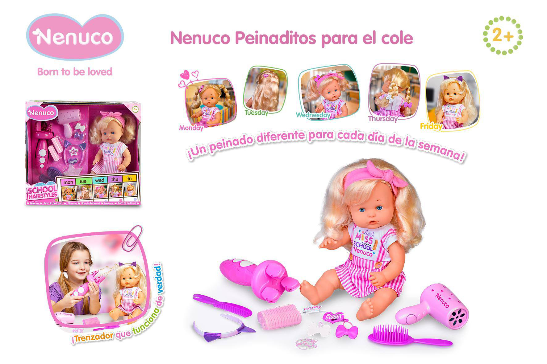 nenuco peinaditos para el cole (famosa - nfn60000)