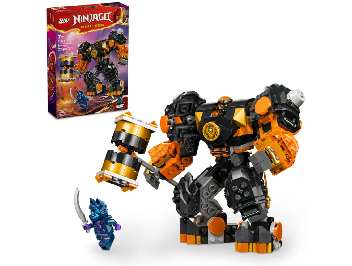 lego ninjago meca elemental tierra cole (lego - 71806)