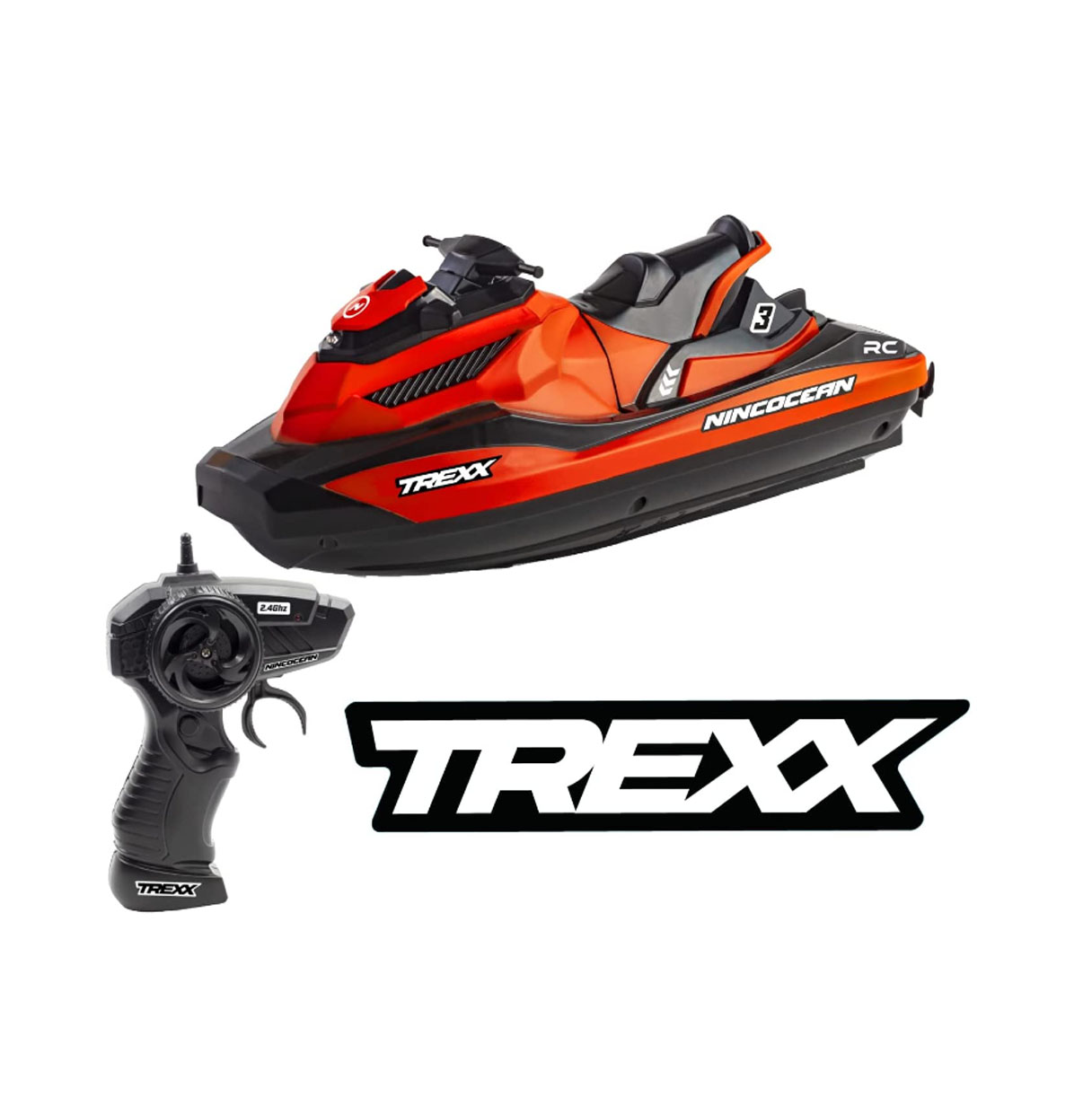 ninco - trexx, espectacular moto de agua equipada con 2 motores, emisora con tecnología 2,4ghz, batería de li-ion 3,7v y 500mah,