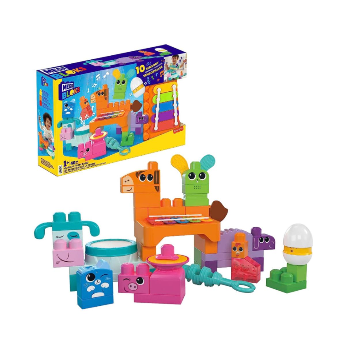 mega bloks banda granja musical( mattel - hpb46)