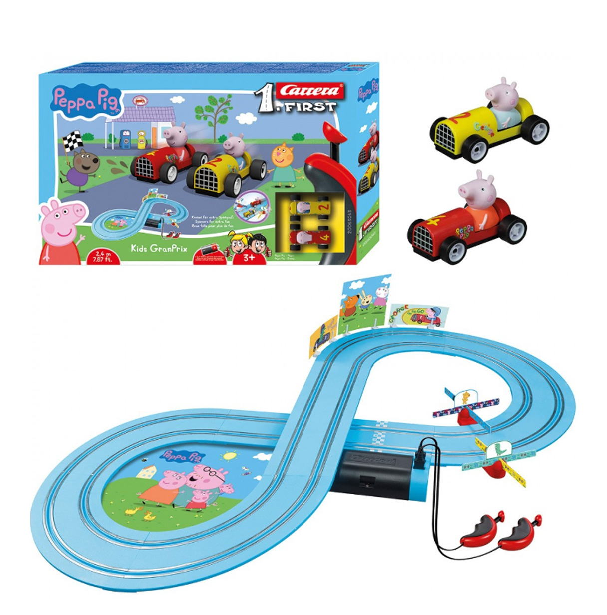 carrera circuito peppa pig grandprix 2,4 (soldatoys - 63043)