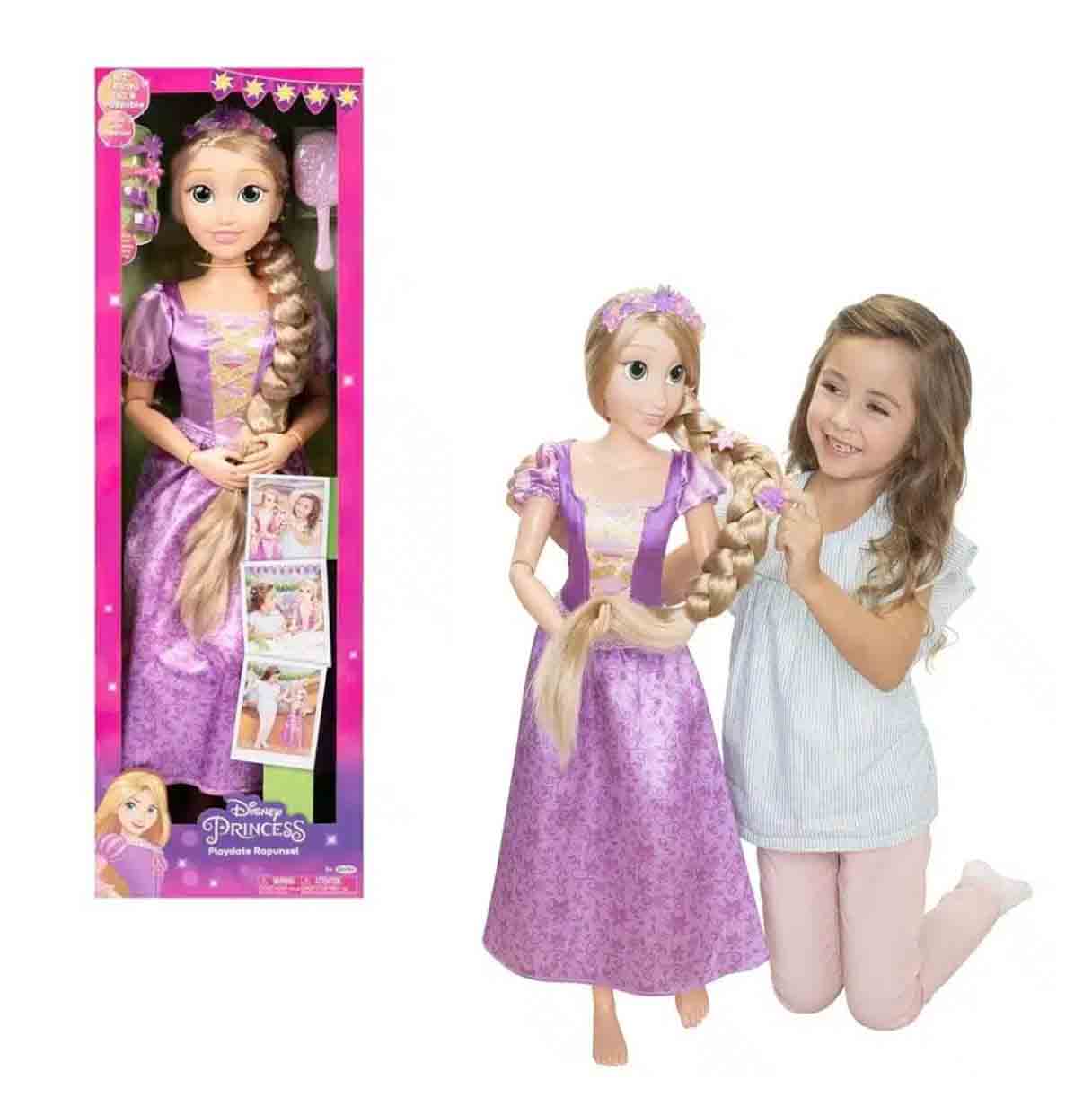 disney princess muñeca rapunzel 80 cm ( jakks pacific - 223574)