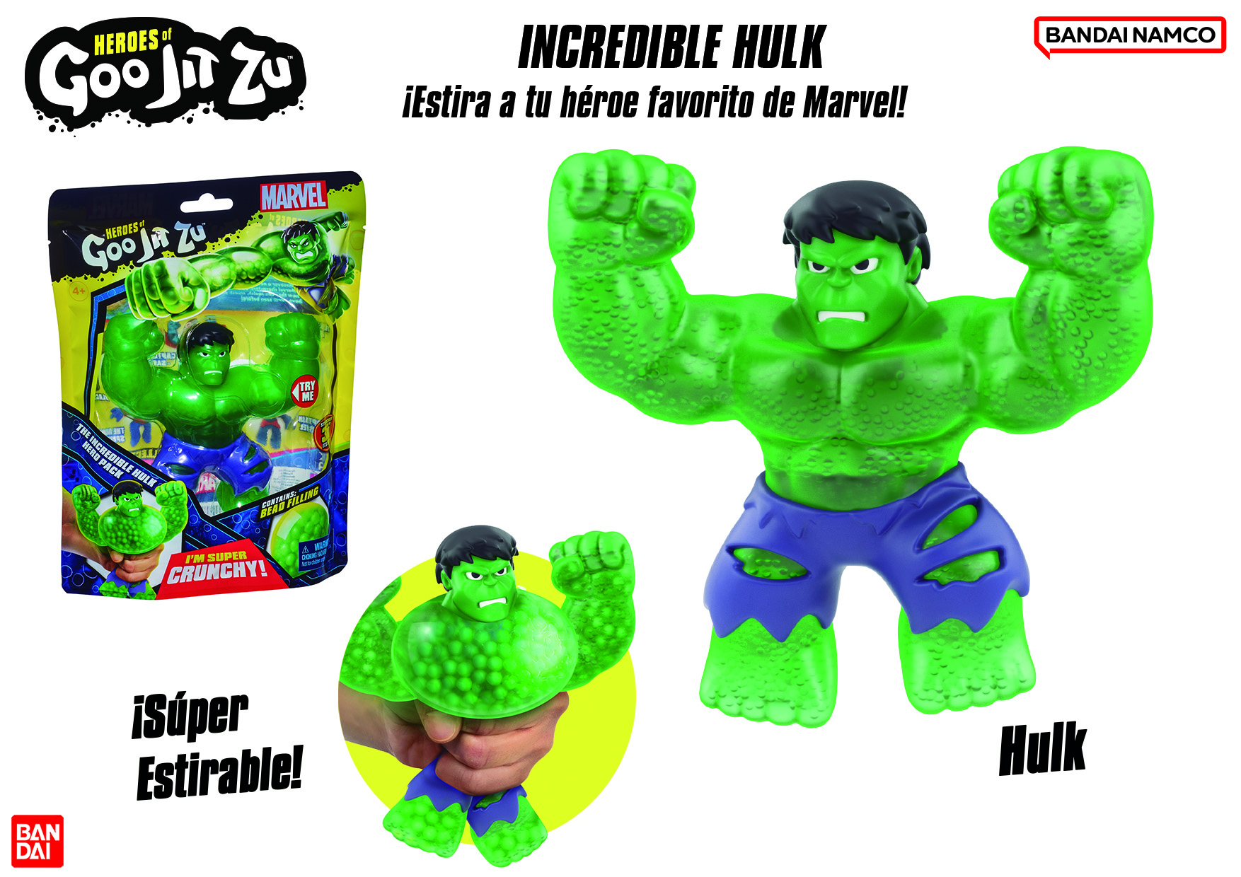 goo jit zu incredible hulk (bandai - co41369)