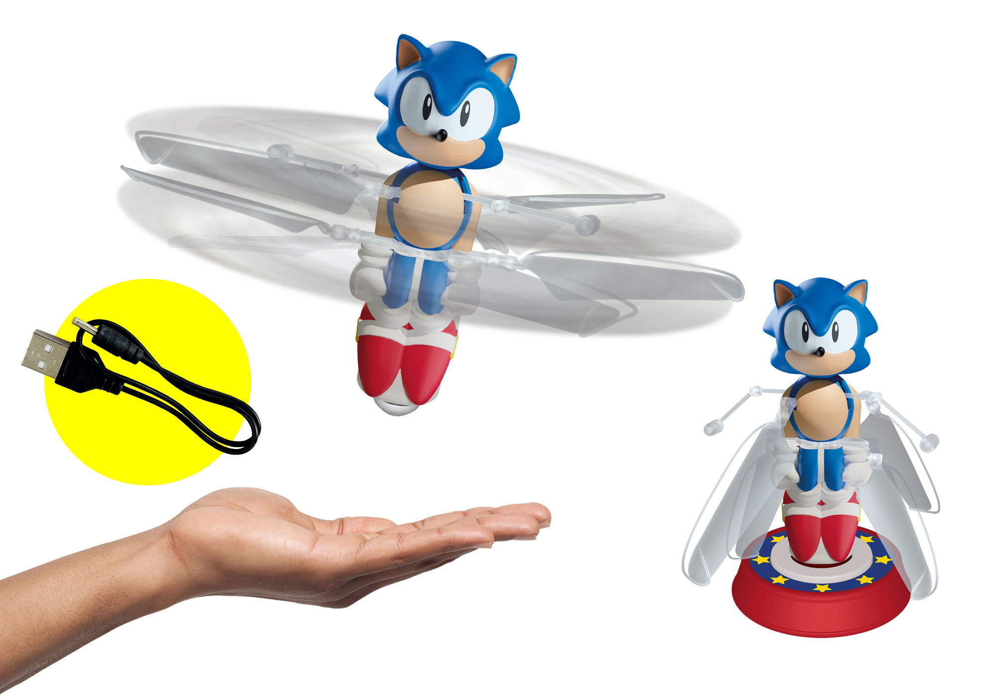 flying heroes electronico sonic ( bandai - co08133)