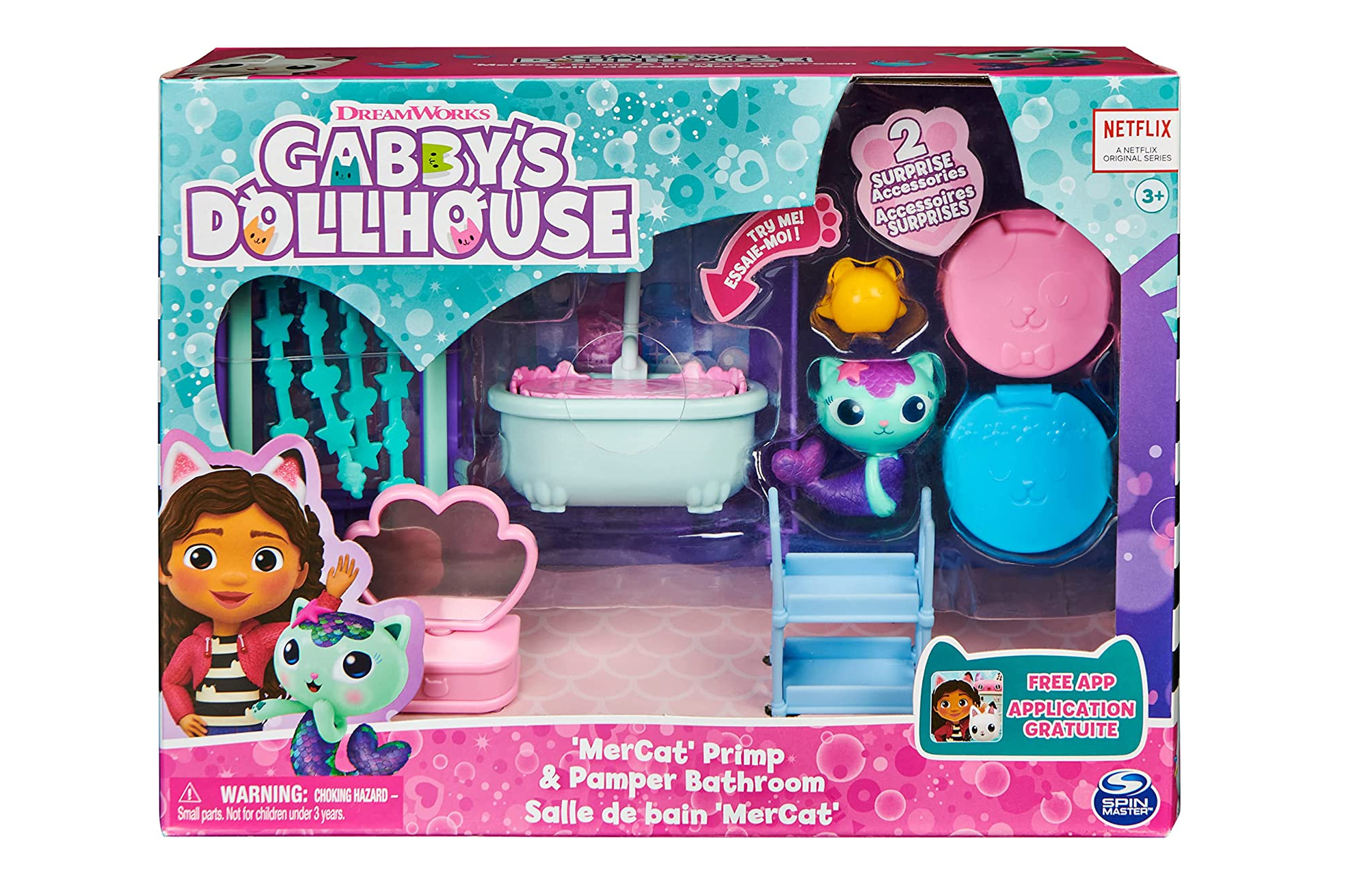 gabby´s dollhouse habitacion el baño de siregata (spin master 6062036)