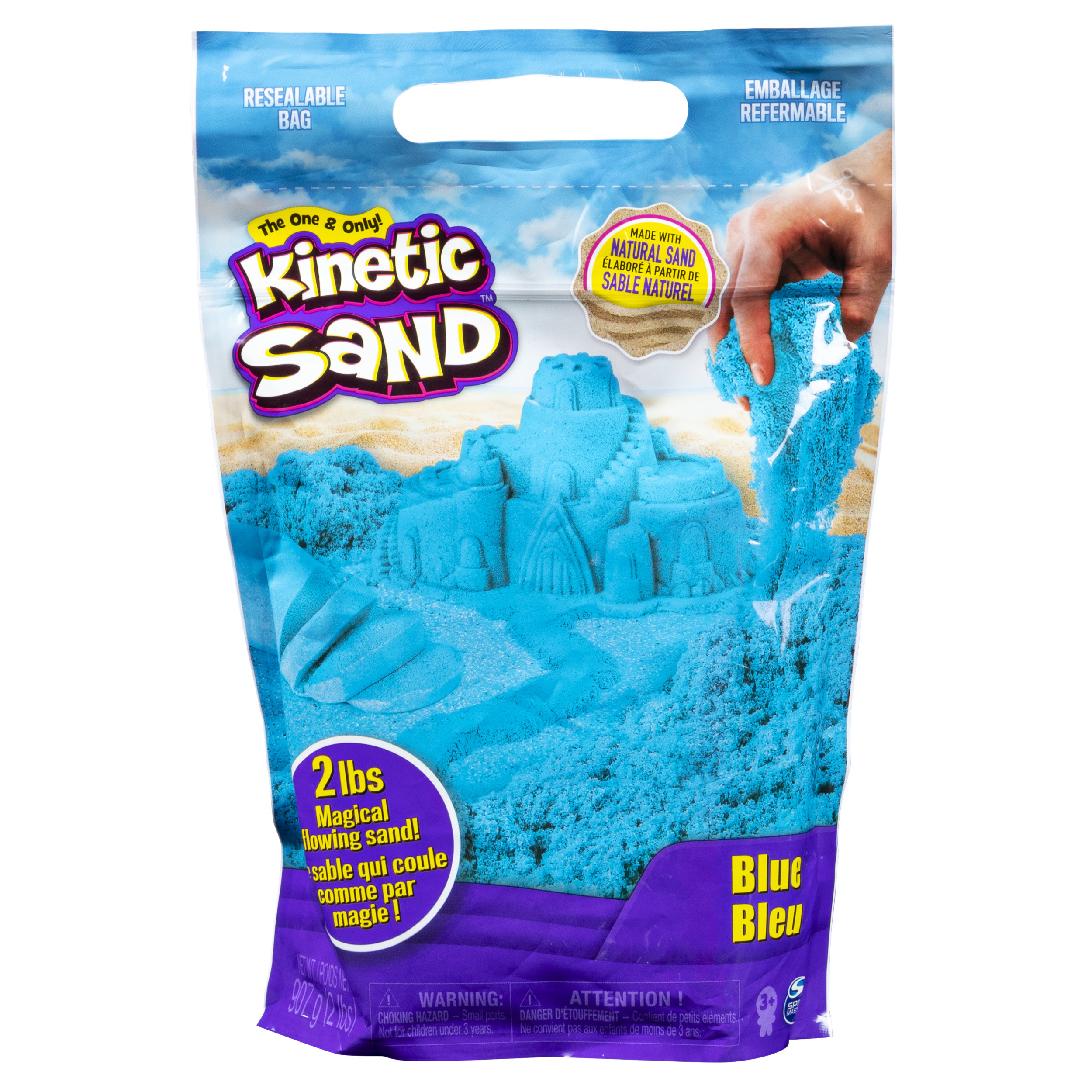 kinetic sand bolsa arena azul   (spin master - 6061464)