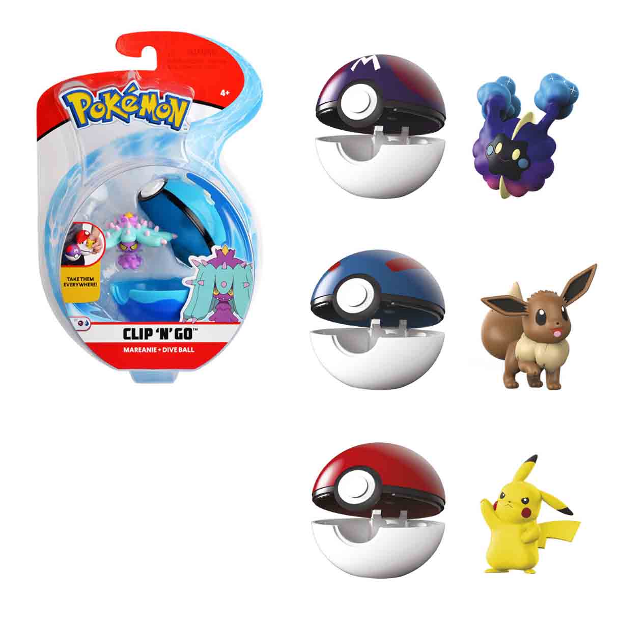 pokemon clip and go surtidos ( bizak - 63227222 ).