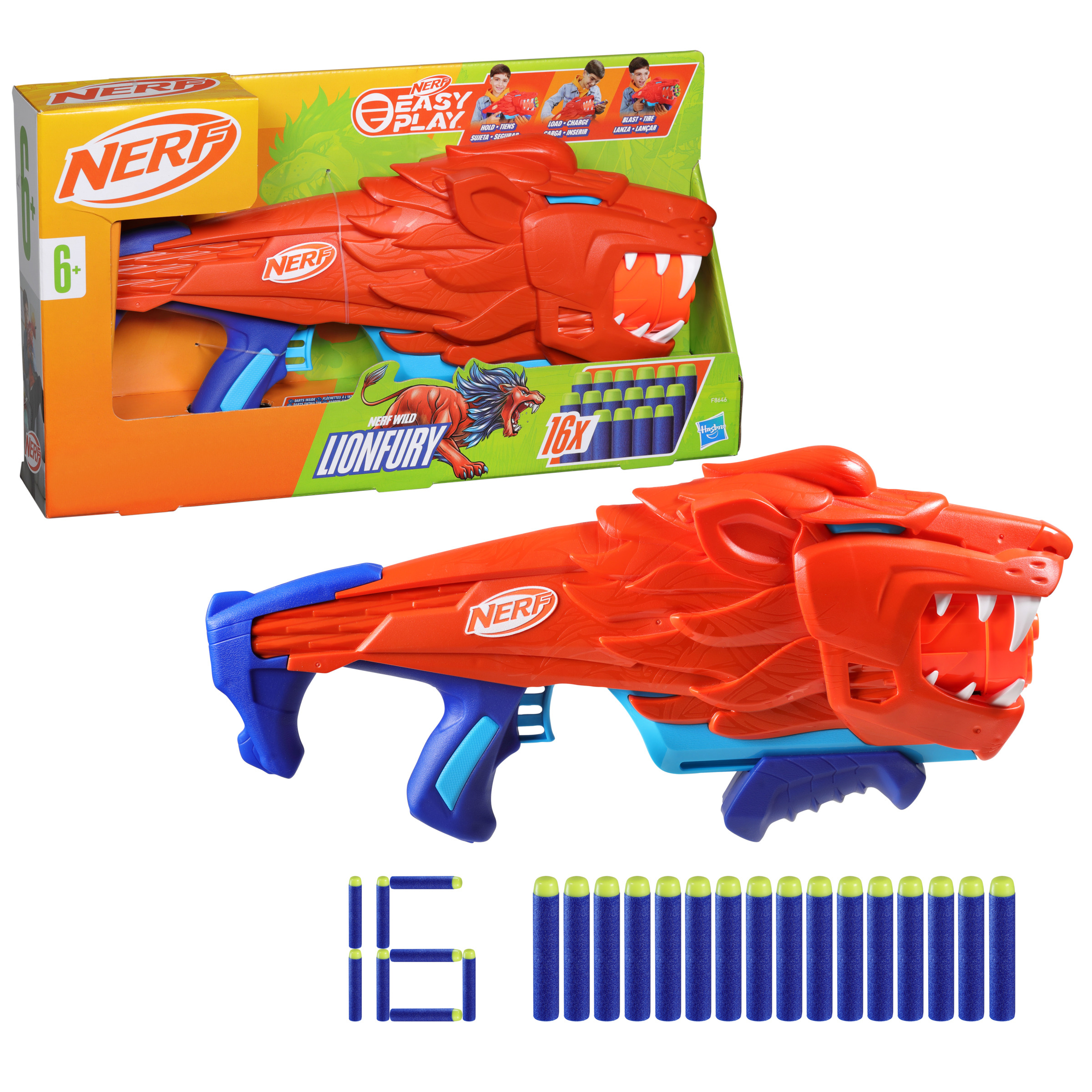 nerf jr lionfury ( hasbro - f8646eu4 )