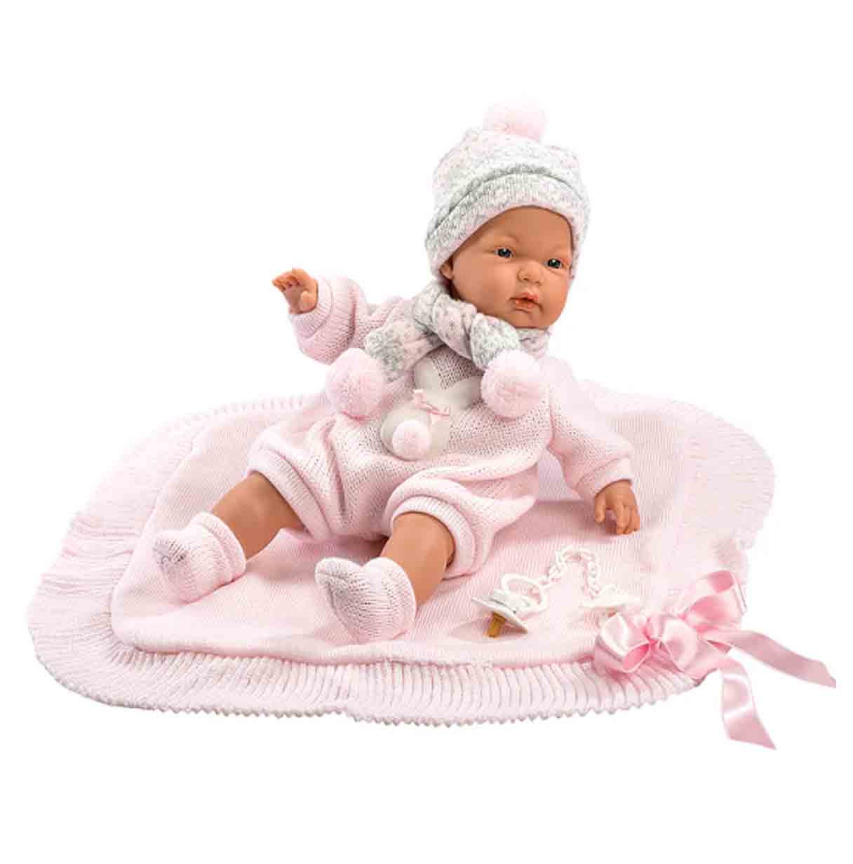 muñeca joelle llorona toquilla 38 cm (llorens - 38938)