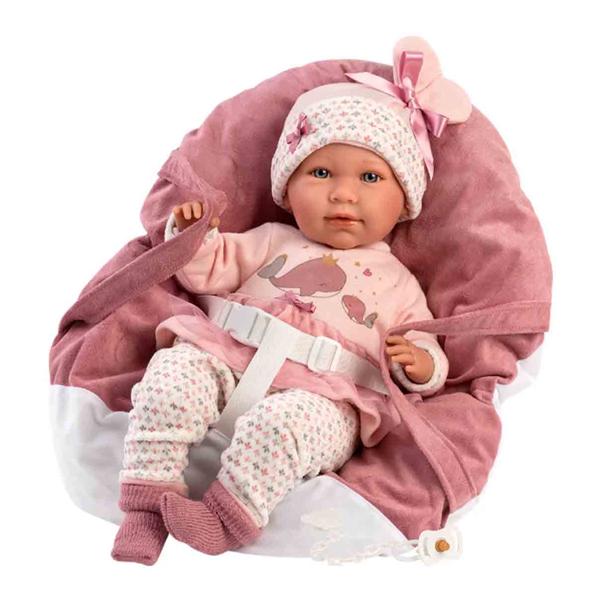 muñeca mimi llorona porta bebe 42 cm ( llorens - 74014)