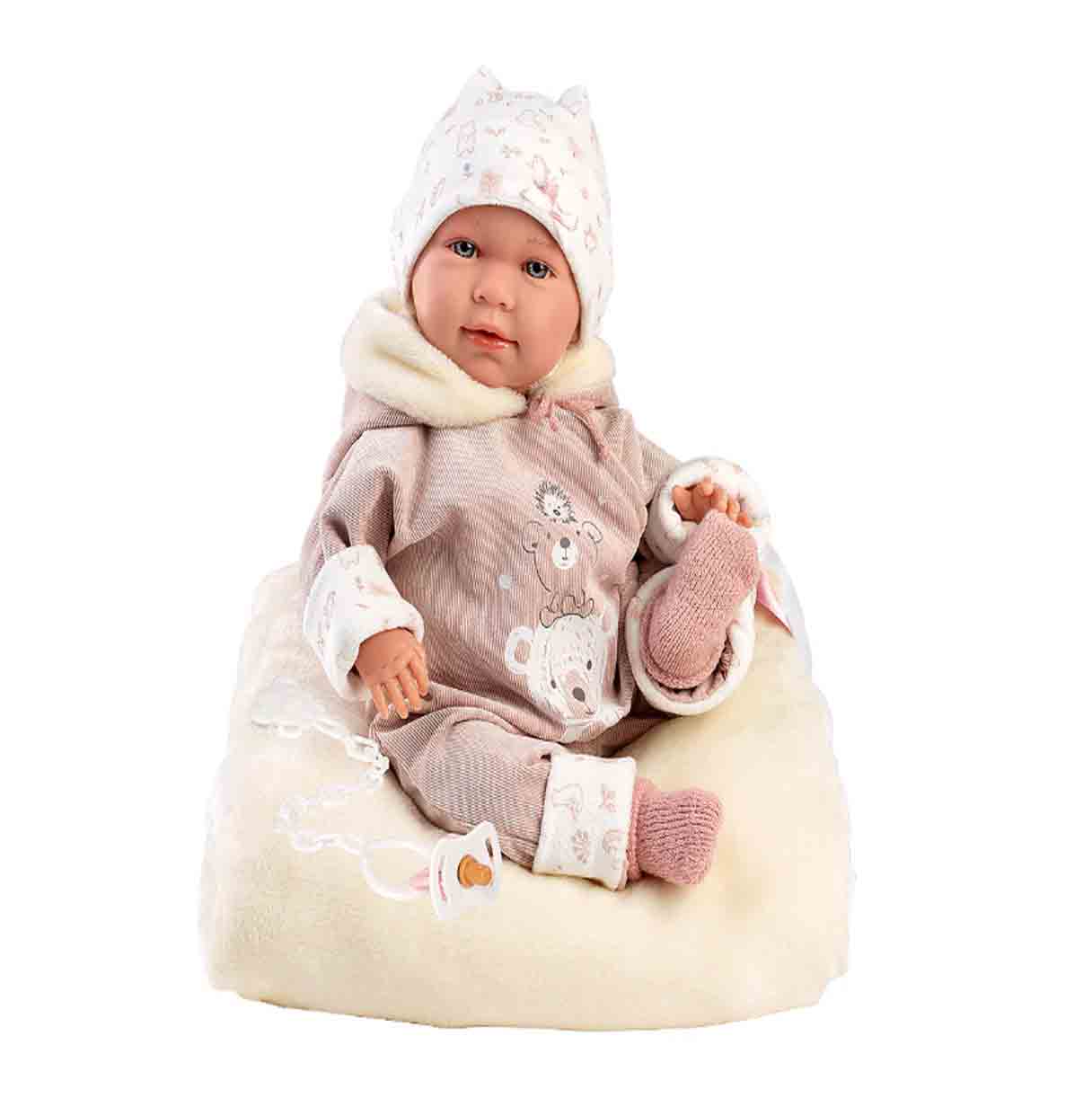 muñeca lala llorona buzo ositos 42 cm ( llorens - 74106)