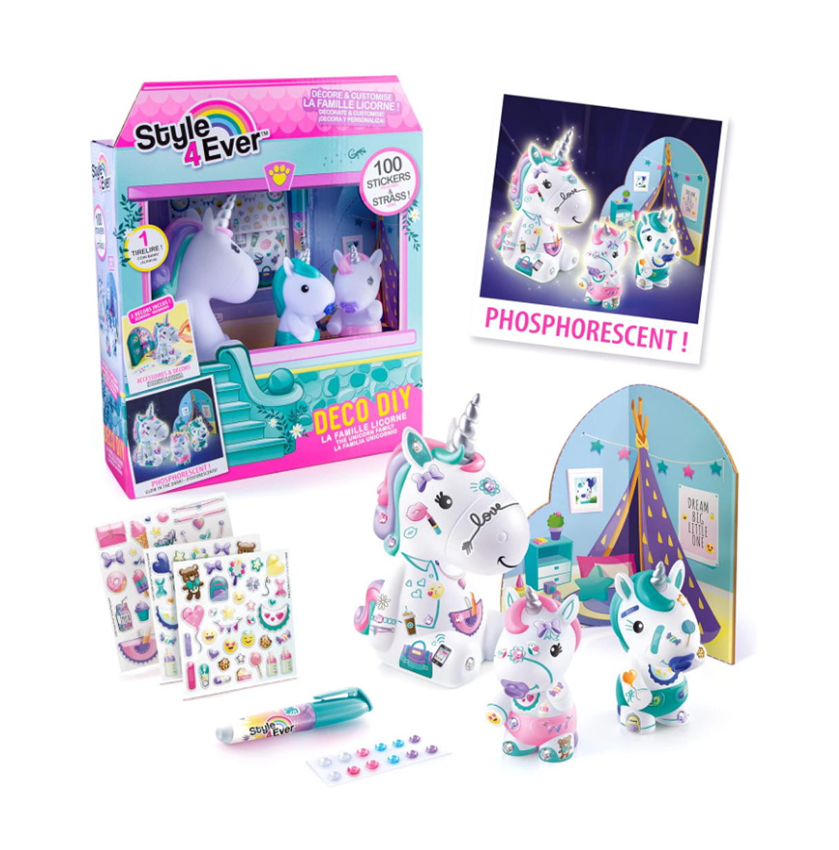 style 4 ever pack 3 familia unicornio ( canal toys - ofg287 )