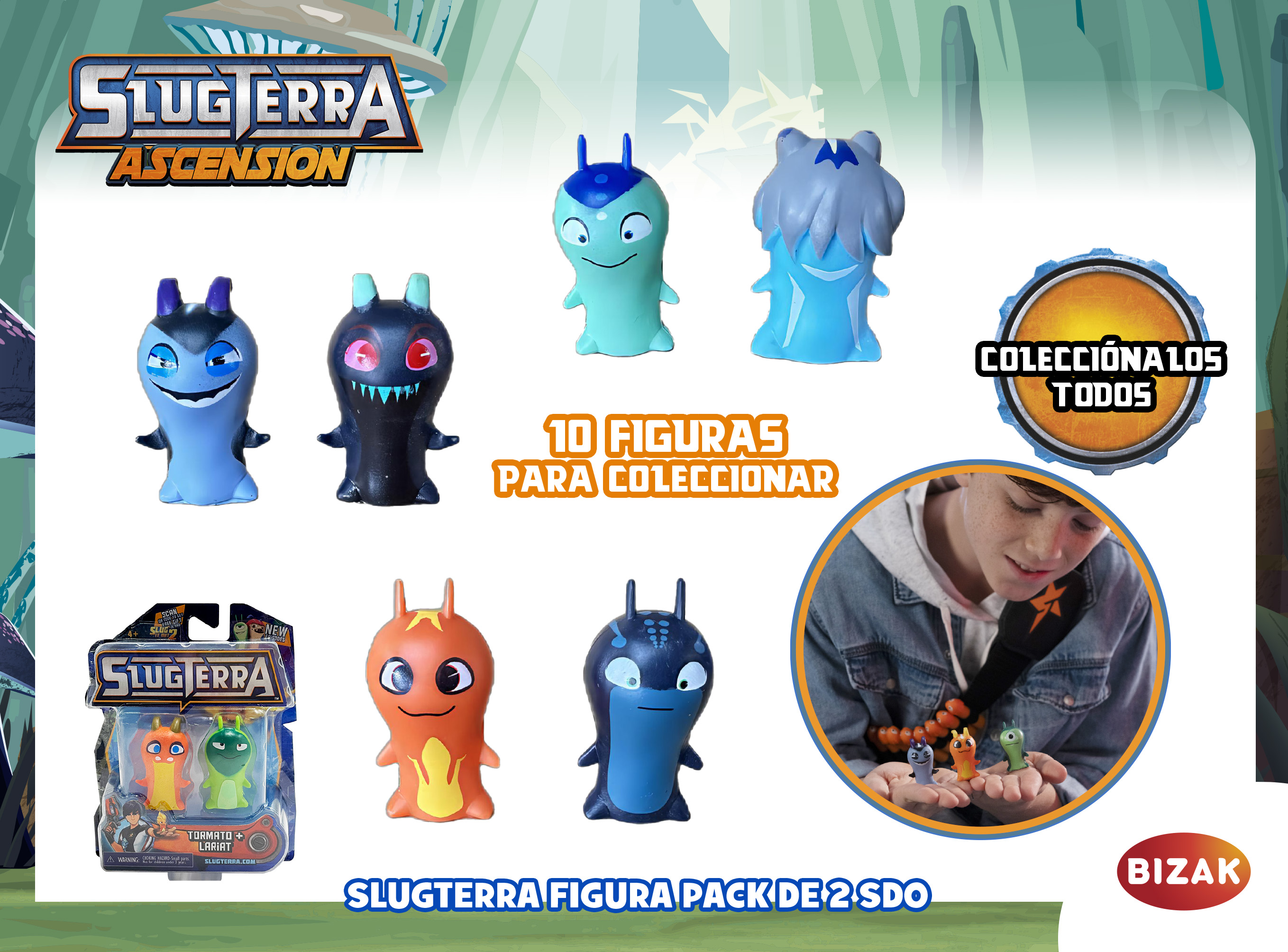 slugterra figura pack de 2 surtidos ( bizak - 64410003 )