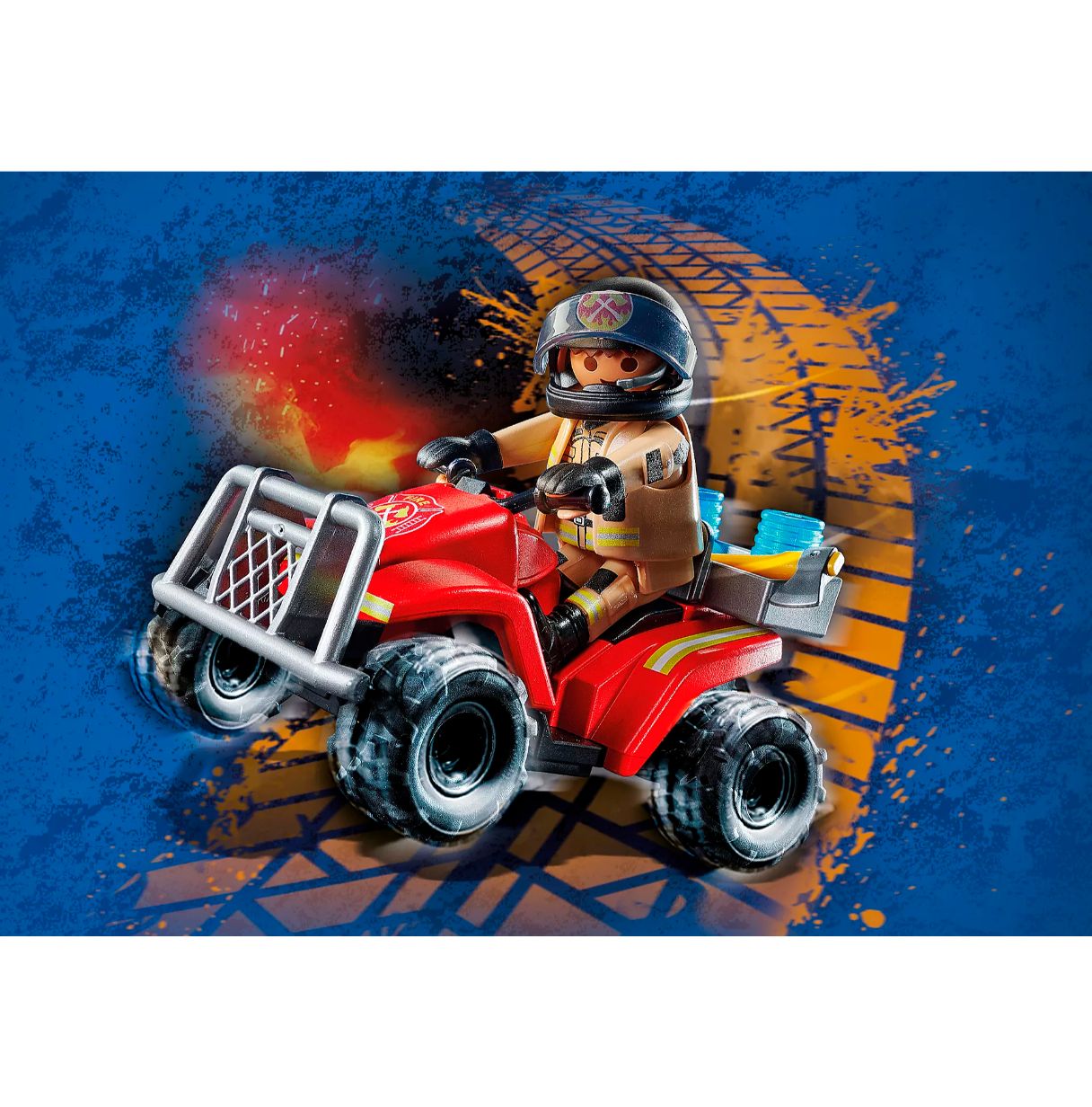 playmobil city action bomberos speed-quad (71090)