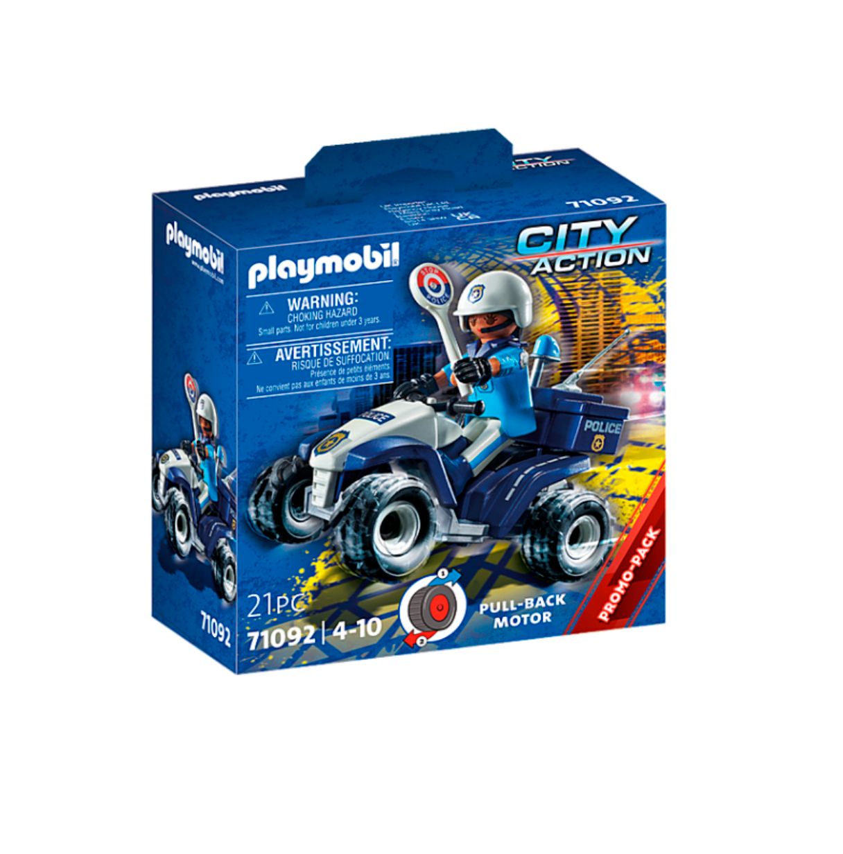 playmobil policia speed quad (71092)