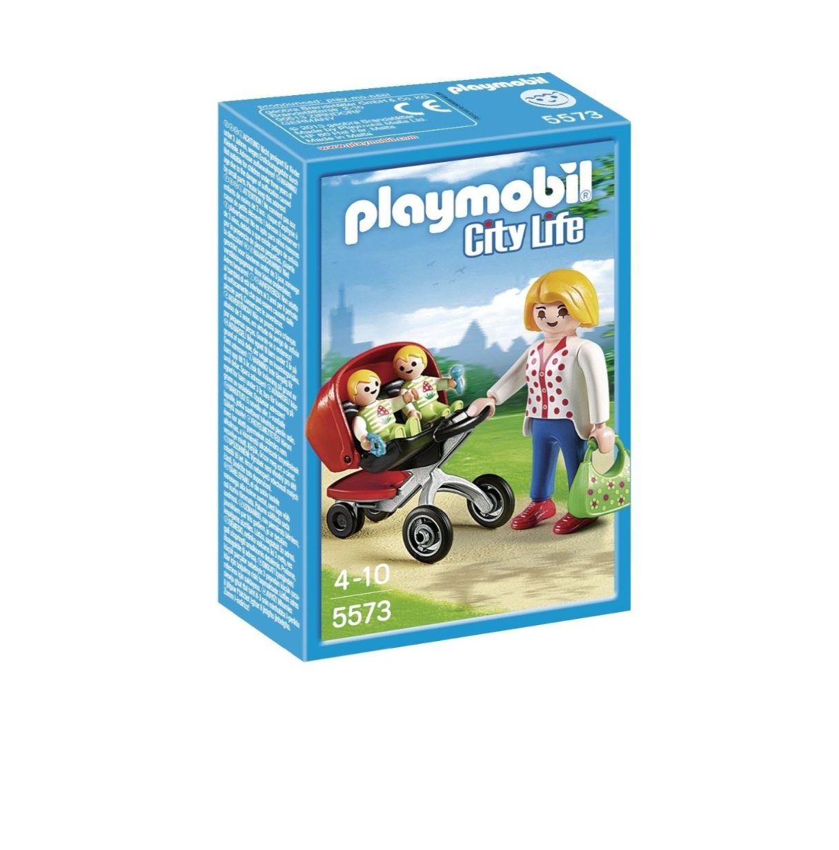 playmobil mama con carrito de gemelos